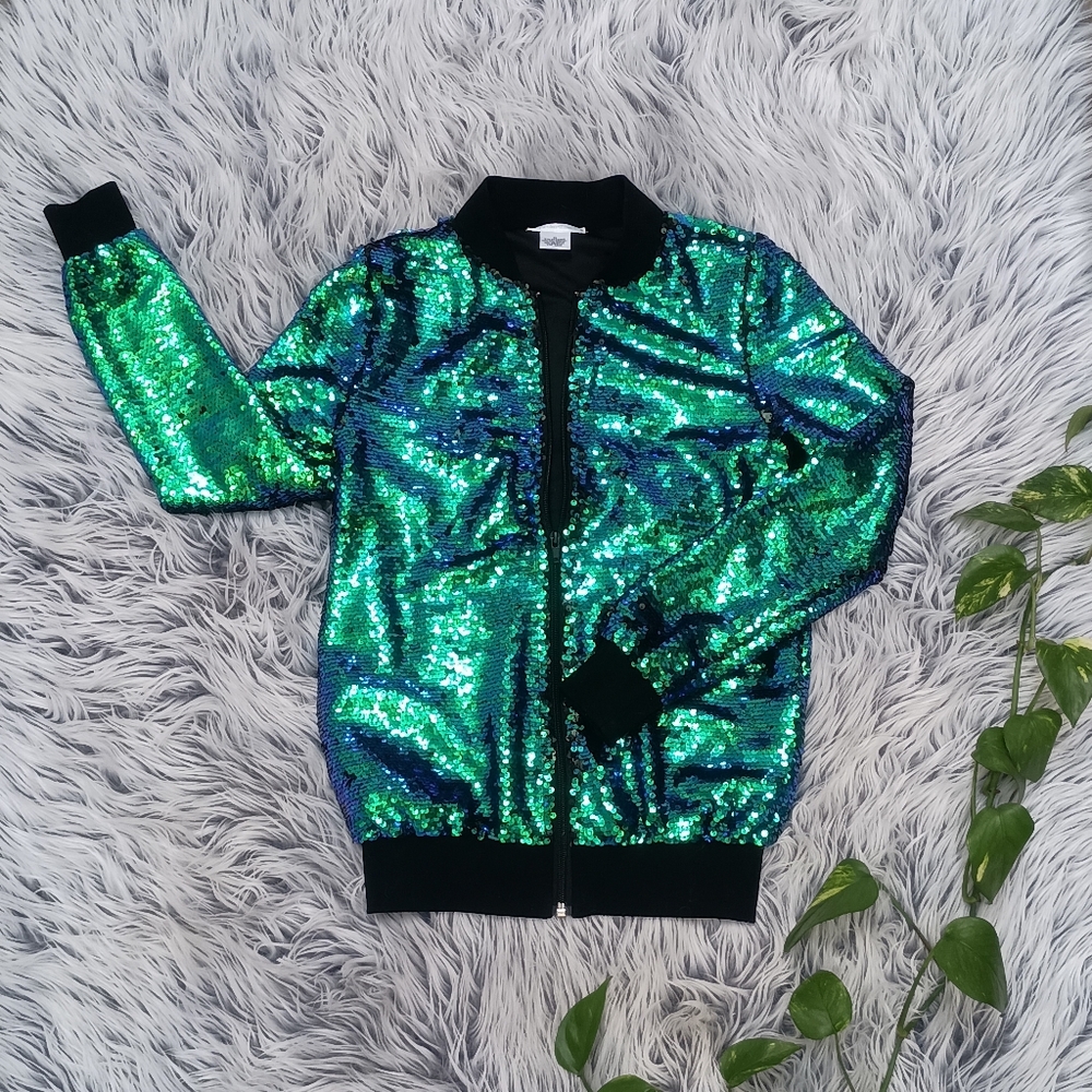 Iheartraves XS Sequin Jacket with Pockets